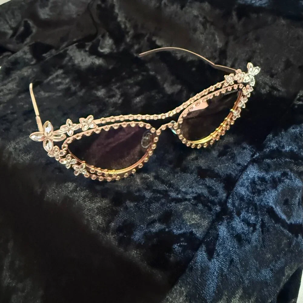 Tiffany Eyewear Sunglasses in Rose Gold-plated Metal with Mirrored Lenses NWT - Picture 1 of 15